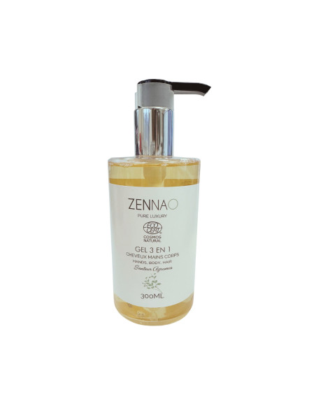 Zennao Flacon Eco-Pompe - Gel 3 en 1 - Senteur Agrumes - 300ml