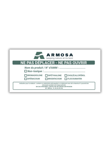 Rouleau 100 étiquettes réglementaires pour...