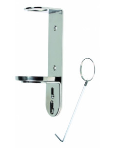 Support acier inoxydable pour flacon pompe 300ml avec...