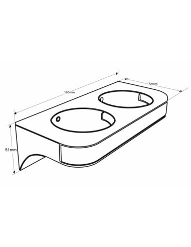 Support Mural Antivol Magnetic Pour 2 Flacon...