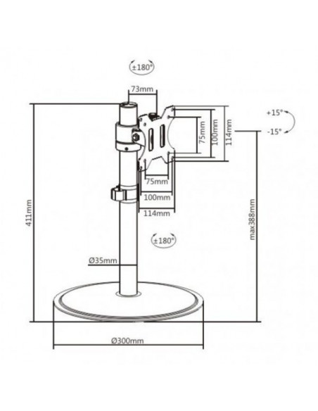 Support Base à inclinaison pour TV et Moniteur 17" à 32"