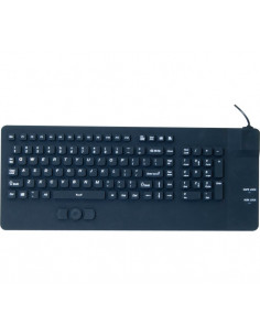 Clavier avec trackpad en silicone rigide étanche USB