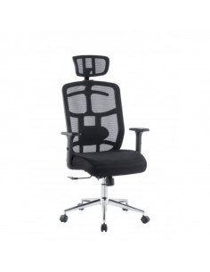 Chaise de bureau avec dossier haut Appui tête et base en...
