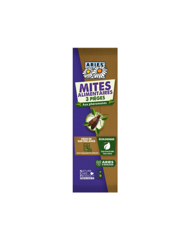 Piège à mites alimentaires - Aries - 100% Naturel - Lot de 3